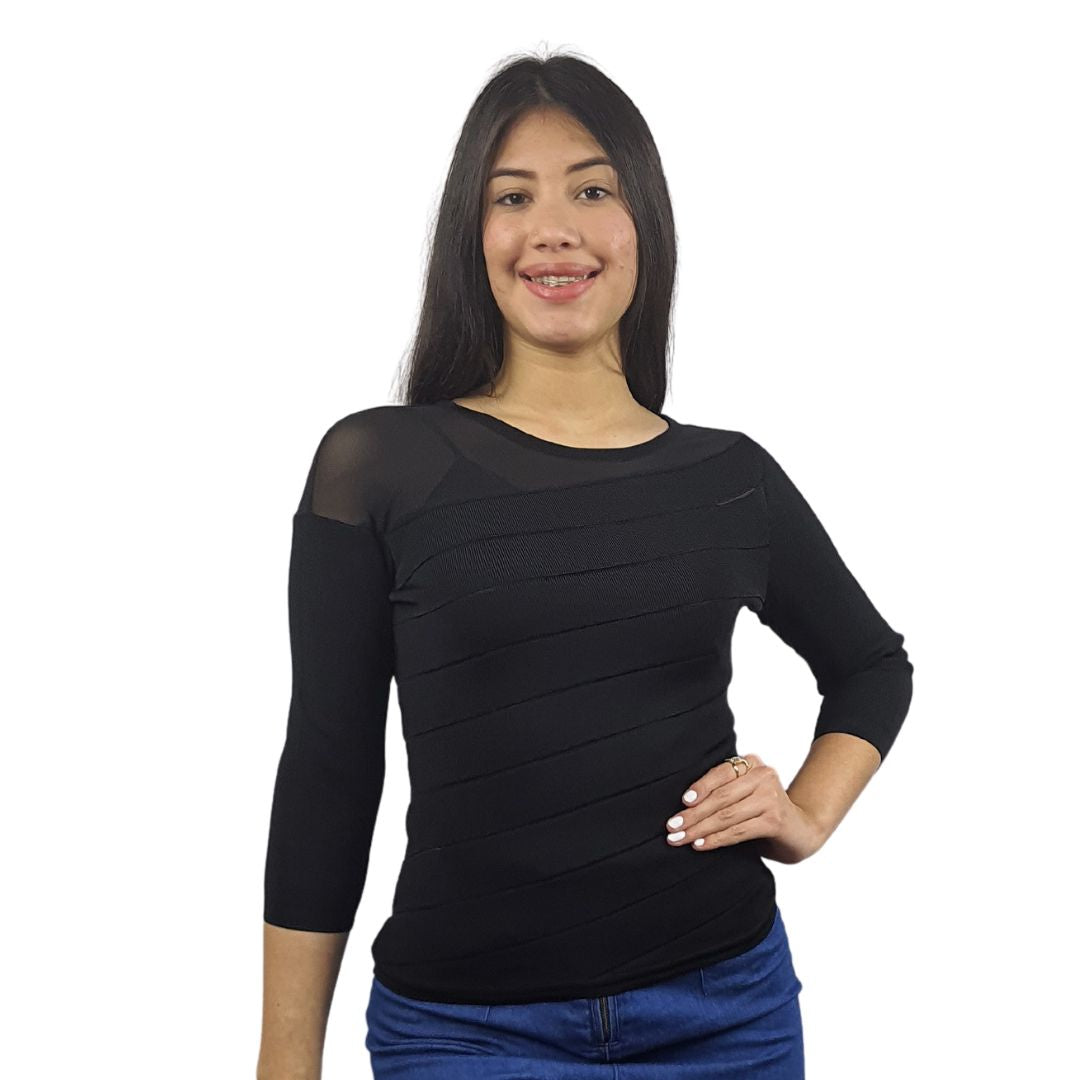 Sweater Vero Moda Negro Style UEY L/S KNIT(VMC-UM)