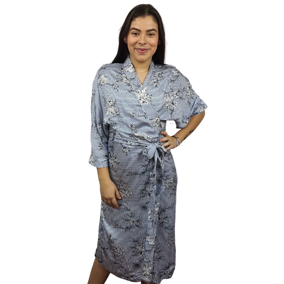 Bata de Pijama Vero Moda Azul Style MARIE L/S ROBE(HOMEWEAR)