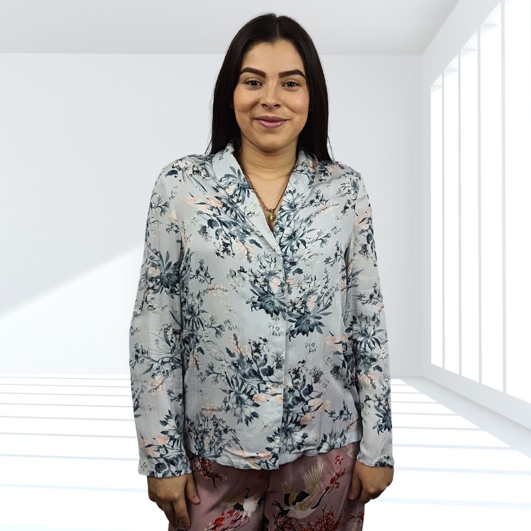 Camisa de Pijama Vero Moda Azul Claro Style ALICE L/S SHIRT(HOMEWEAR)