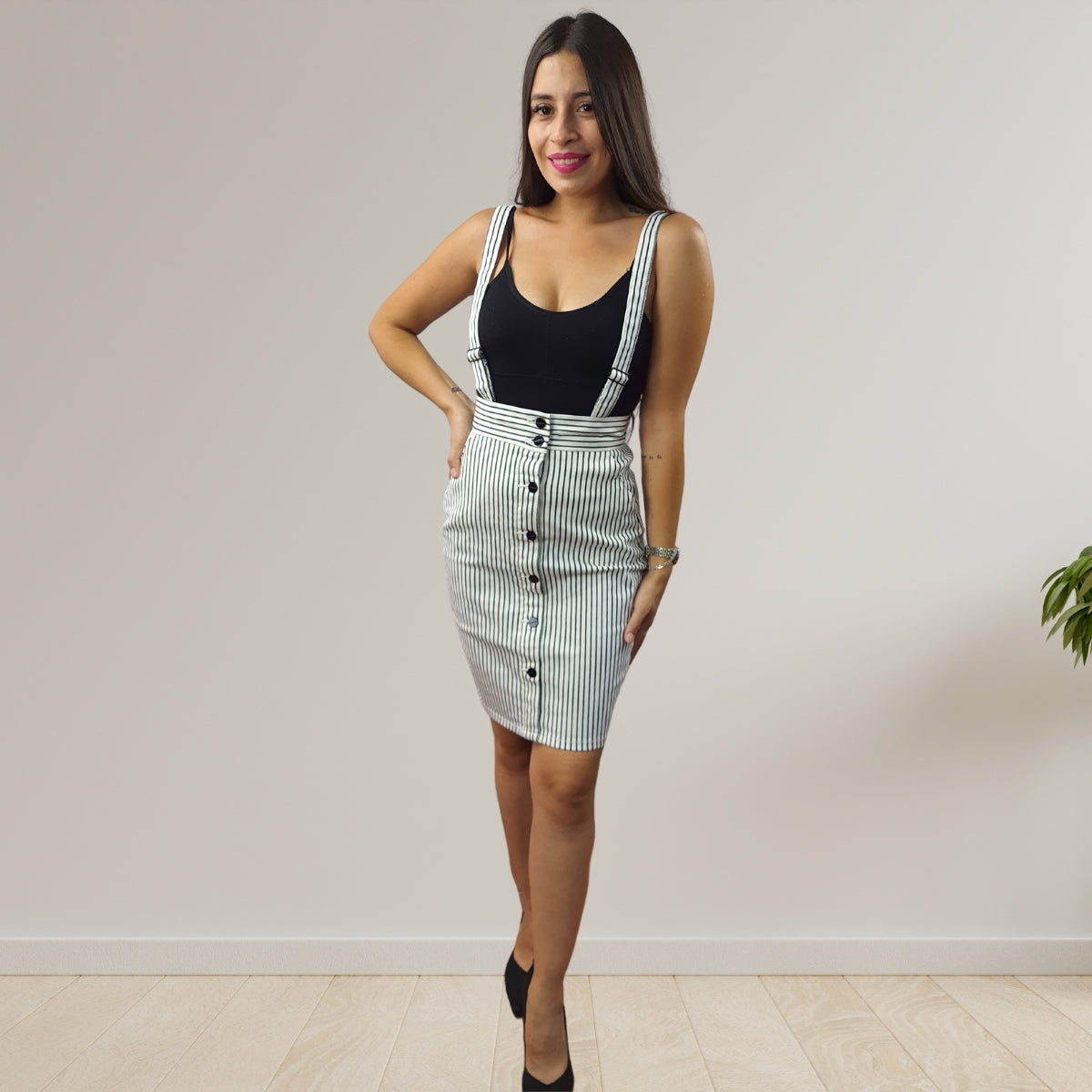 Falda Vero Moda Blanco Style MUSHROOM HW DENIM SKIRT(NE-CT-2)