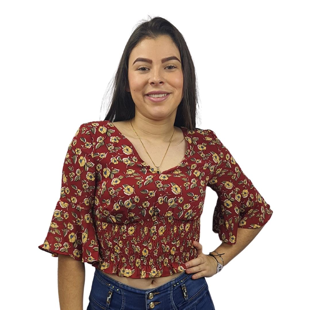 Top Vero Moda Vinotinto Style LI 1/2 TOP(HH)