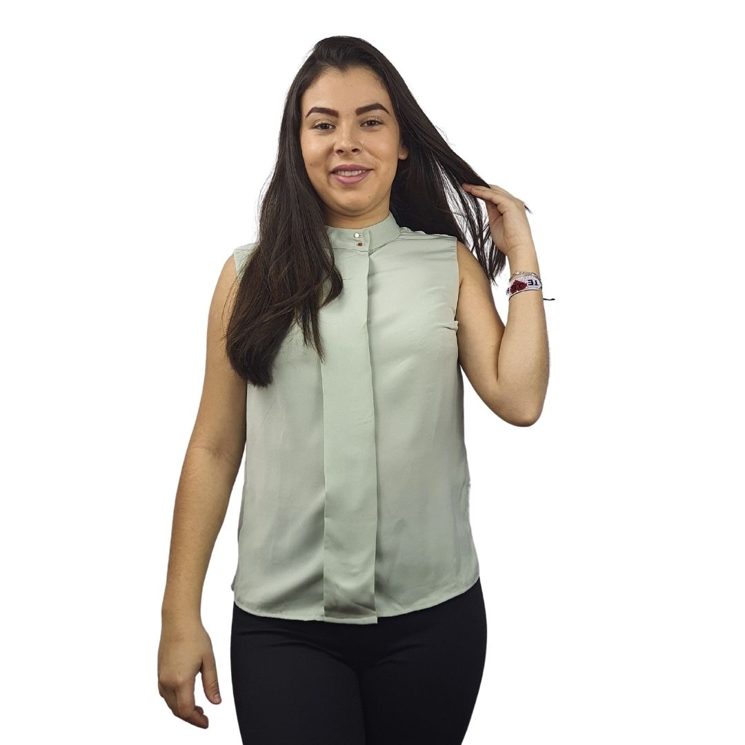 Blusa Vero Moda Verde Style ELAINE S/L SHIRT(VMC-TP)