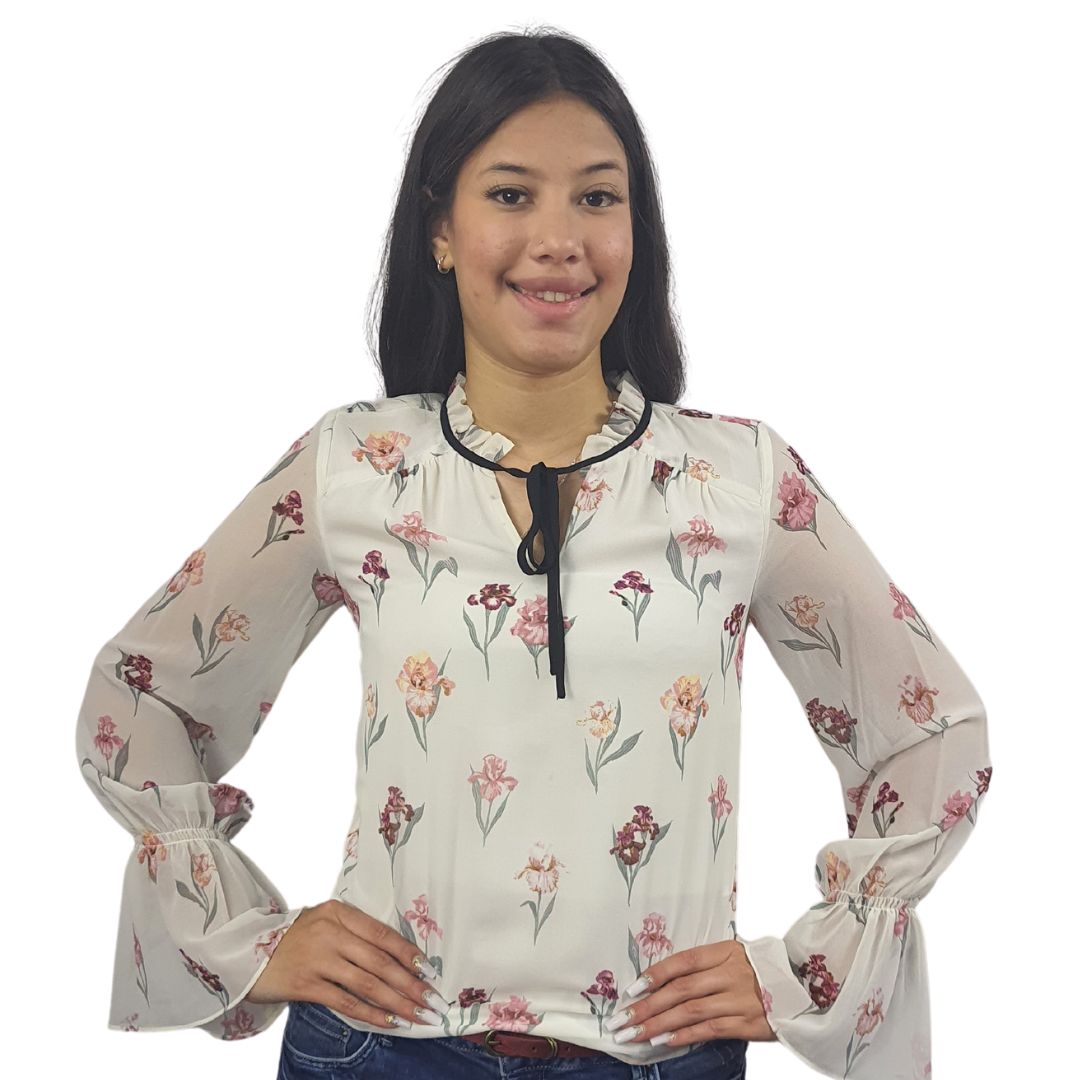 Blusa Vero Moda Blanco Style IRIS L/S TOP(VMC-DR)