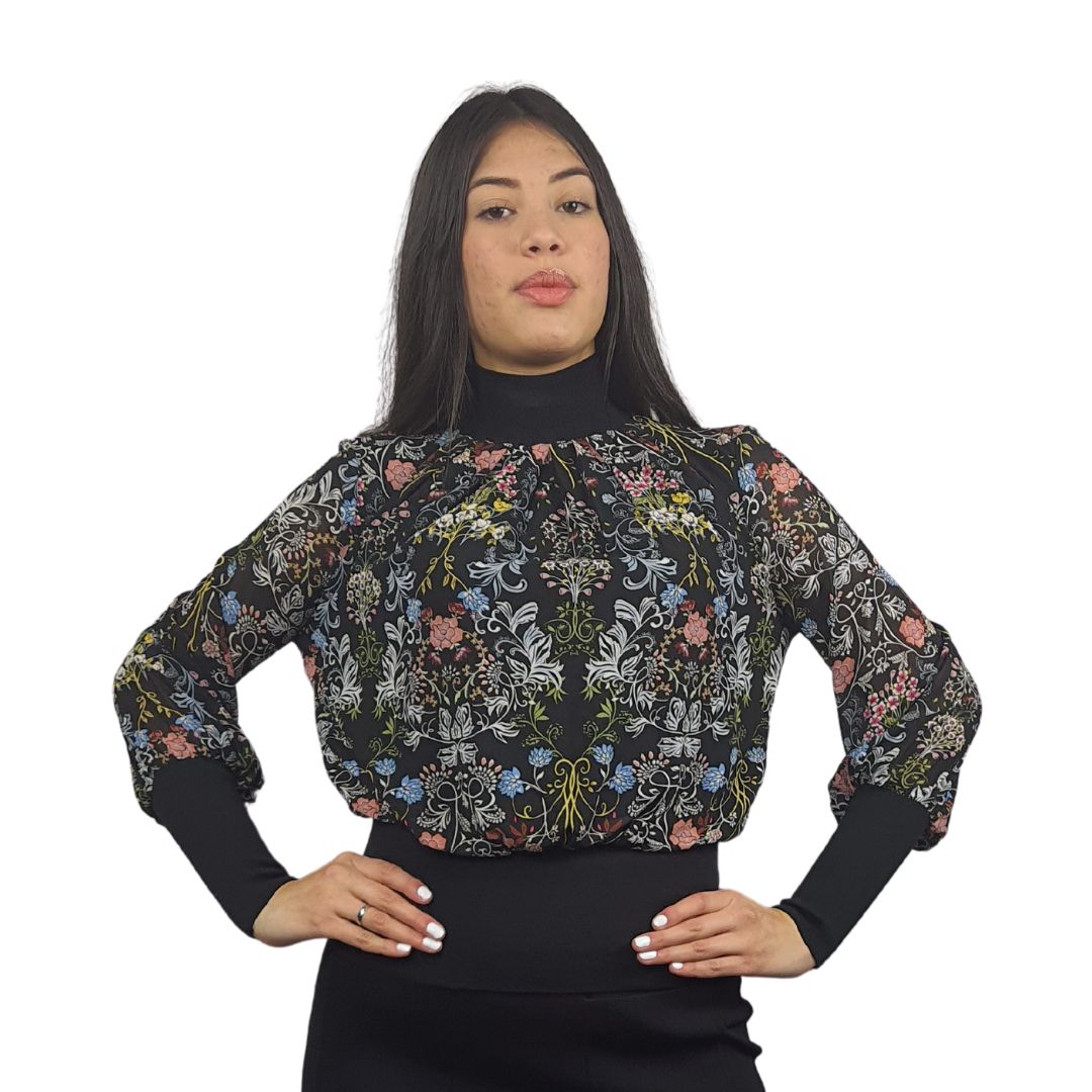 Blusa Vero Moda Negro Style JENNIFER L/S TOP(NR)