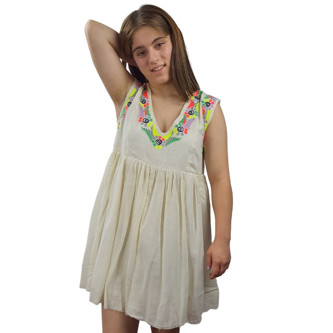 Vestido Rapsodia Rivera Neon Blanco