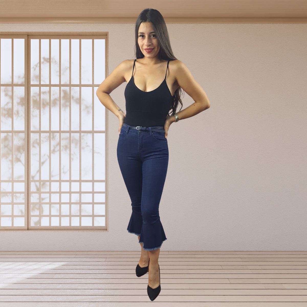 Pescador Vero Moda Azul Oscuro Style DESTINE 7/8 MW SB JEANS(BJ)