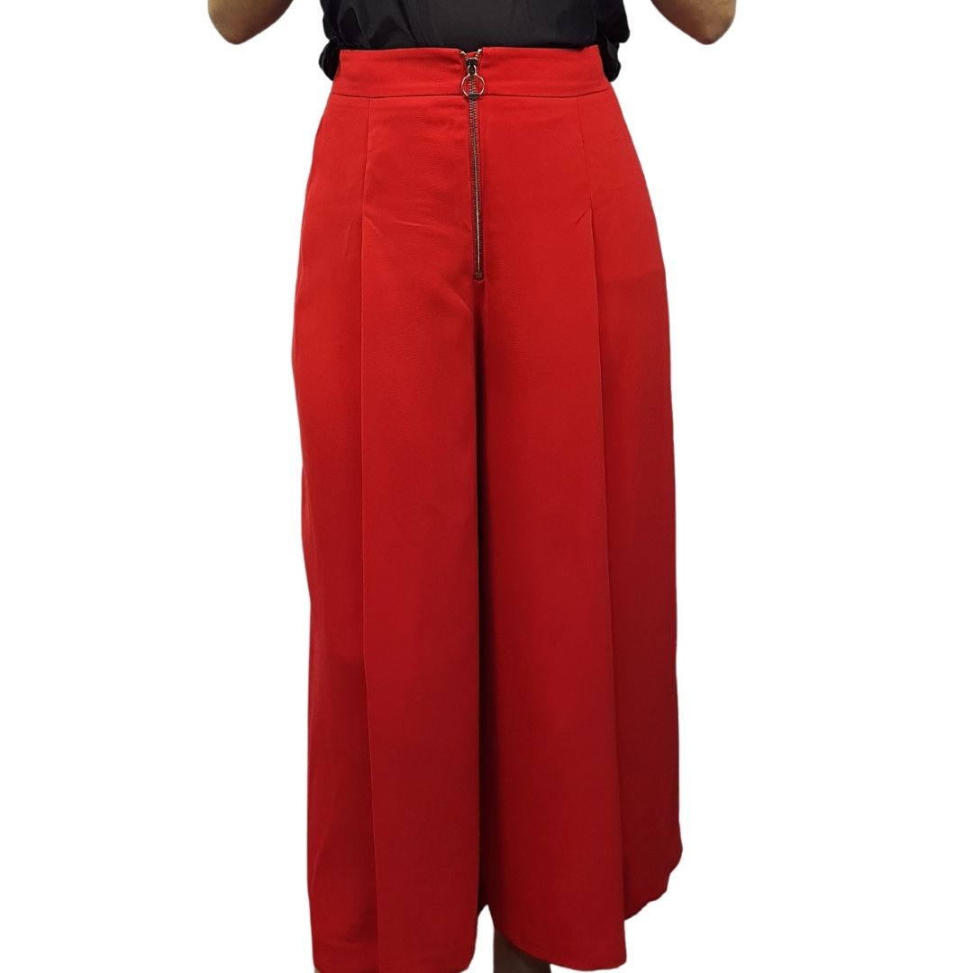Pantalon Vero Moda Rojo Style CARLA 7/8 WIDE PANTS(TP-ET-3)