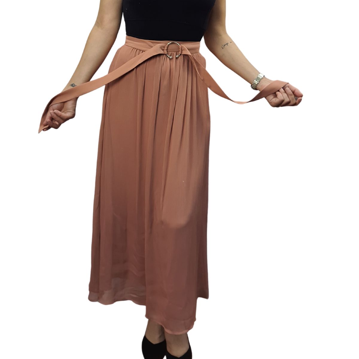 Falda Vero Moda Rosa Vieja Style PETALO LONG SKIRT(VMC-NR)