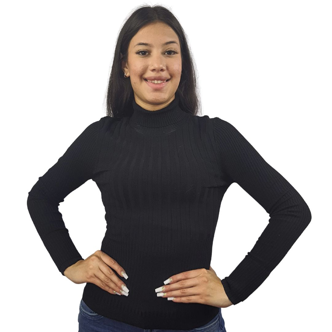 Blusa Vero Moda Negro Style MIND L/S KNIT(VMC-BT)