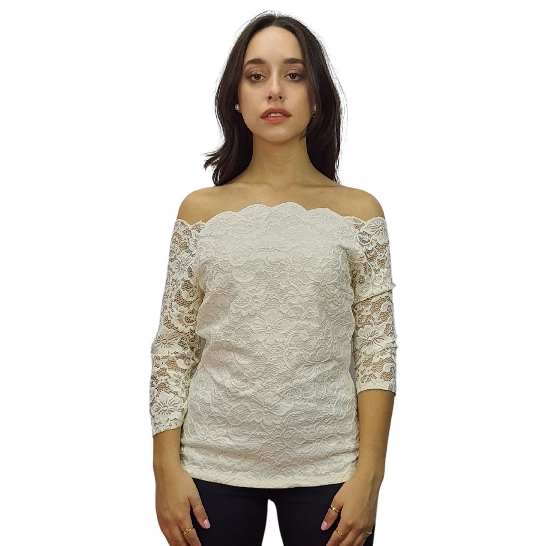 Blusa Vero Moda Beige Style RETAIL NICOLA 3/4 JERSEY TOP(BN)