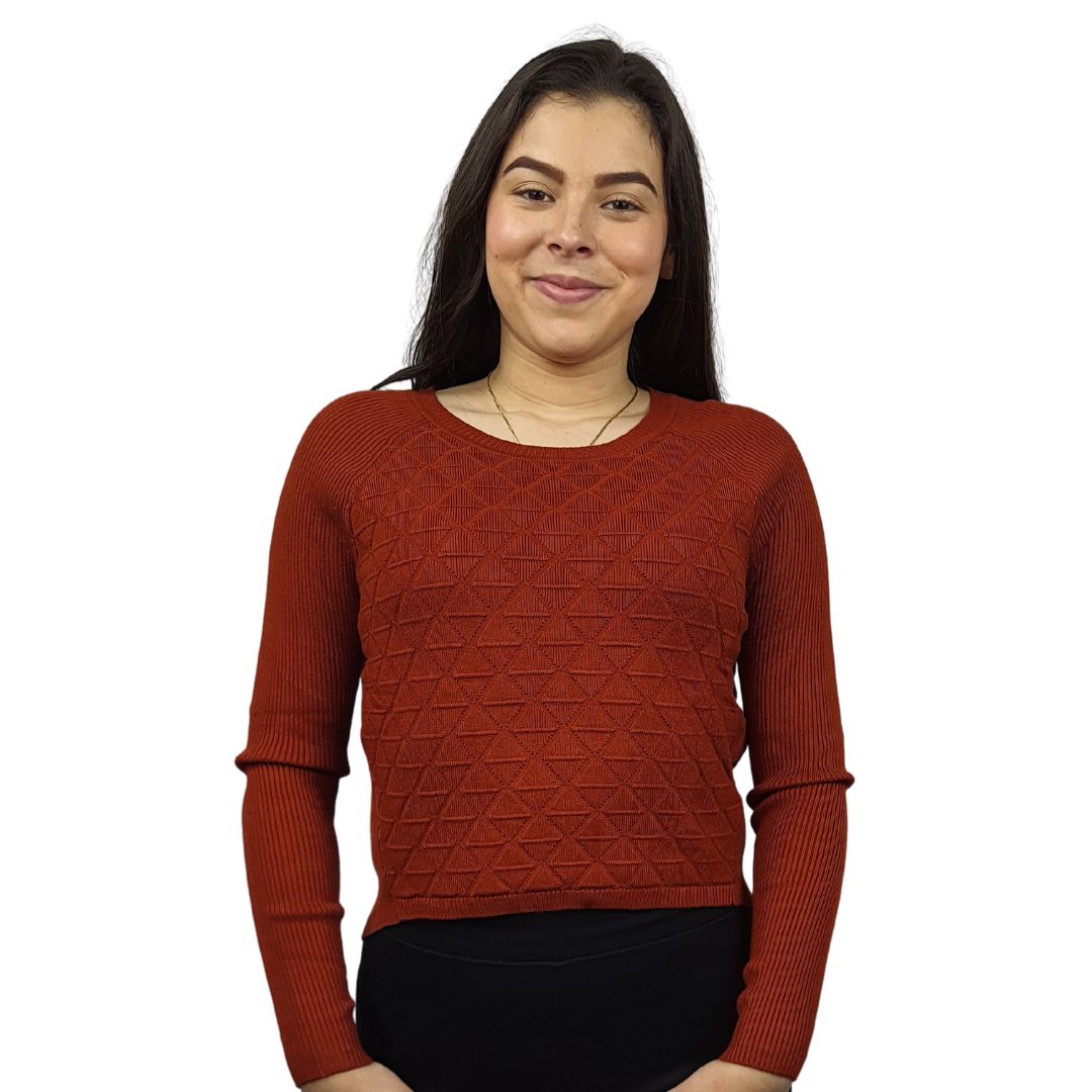 Sweater Vero Moda Naranja Style LUCY L/S KNIT(UM)