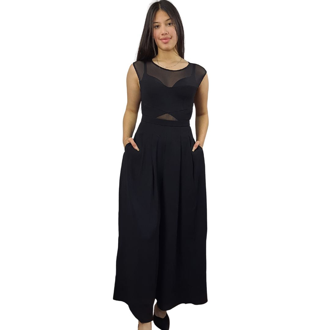 Entero Vero Moda Negro Style ESTELLE WIDE CATSUIT(VMC-BN-ET-2)