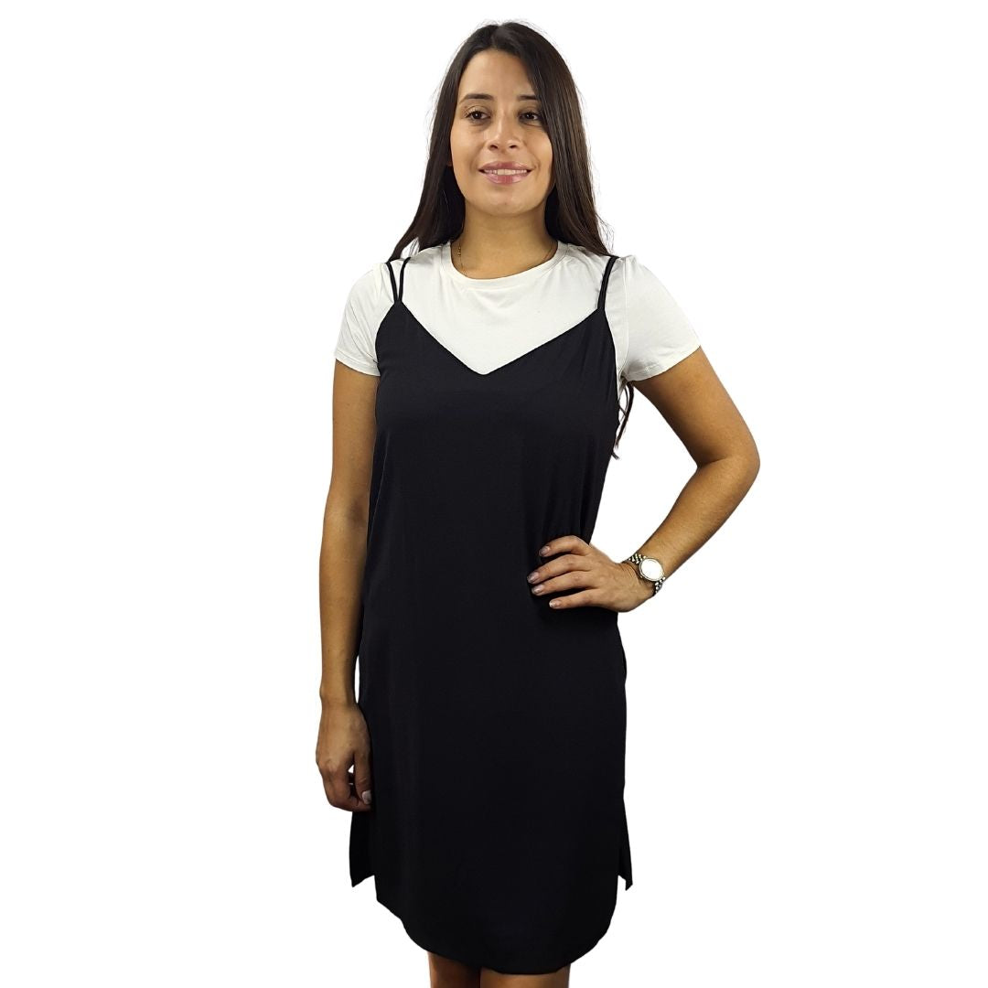 Vestido Vero moda Negro Style PLUM S/S TOP SET(SD)
