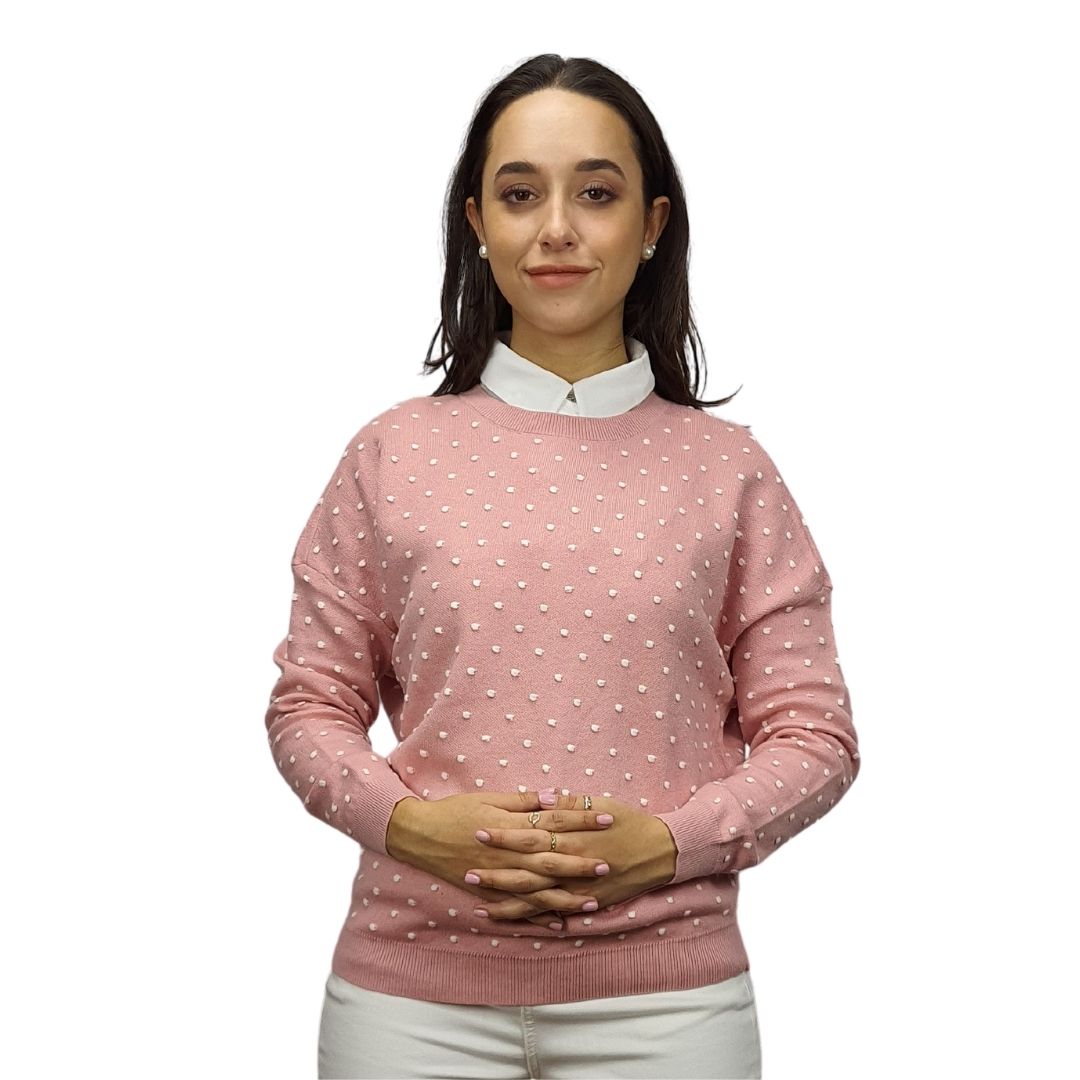Sweater Vero Moda Rosado Style DOTS L/S KNIT SET(MW-EC-2)