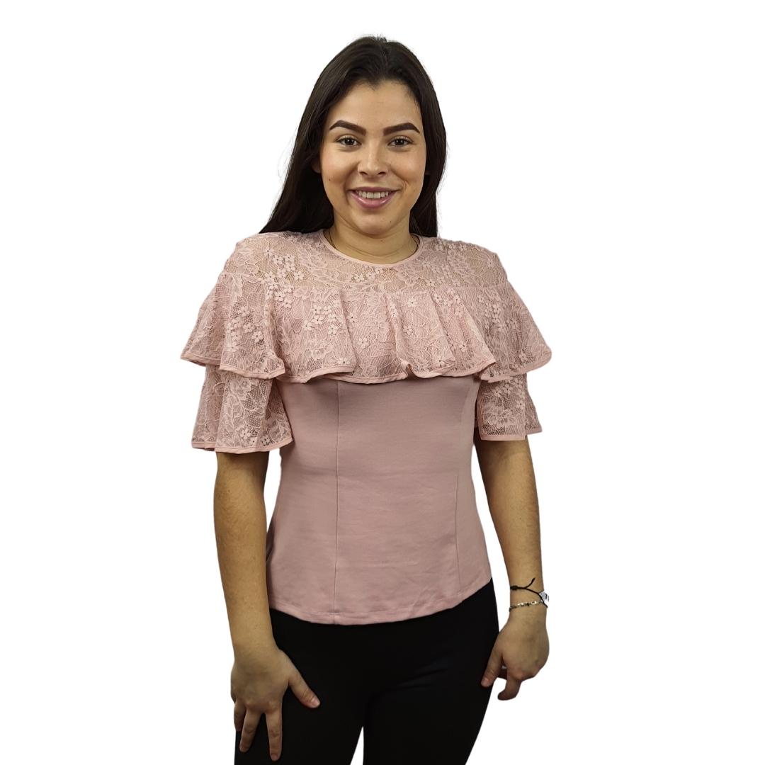 Blusa Vero Moda Rosa Vieja Style DODGE 1/2 JERSEY TOP(VMC-HH)