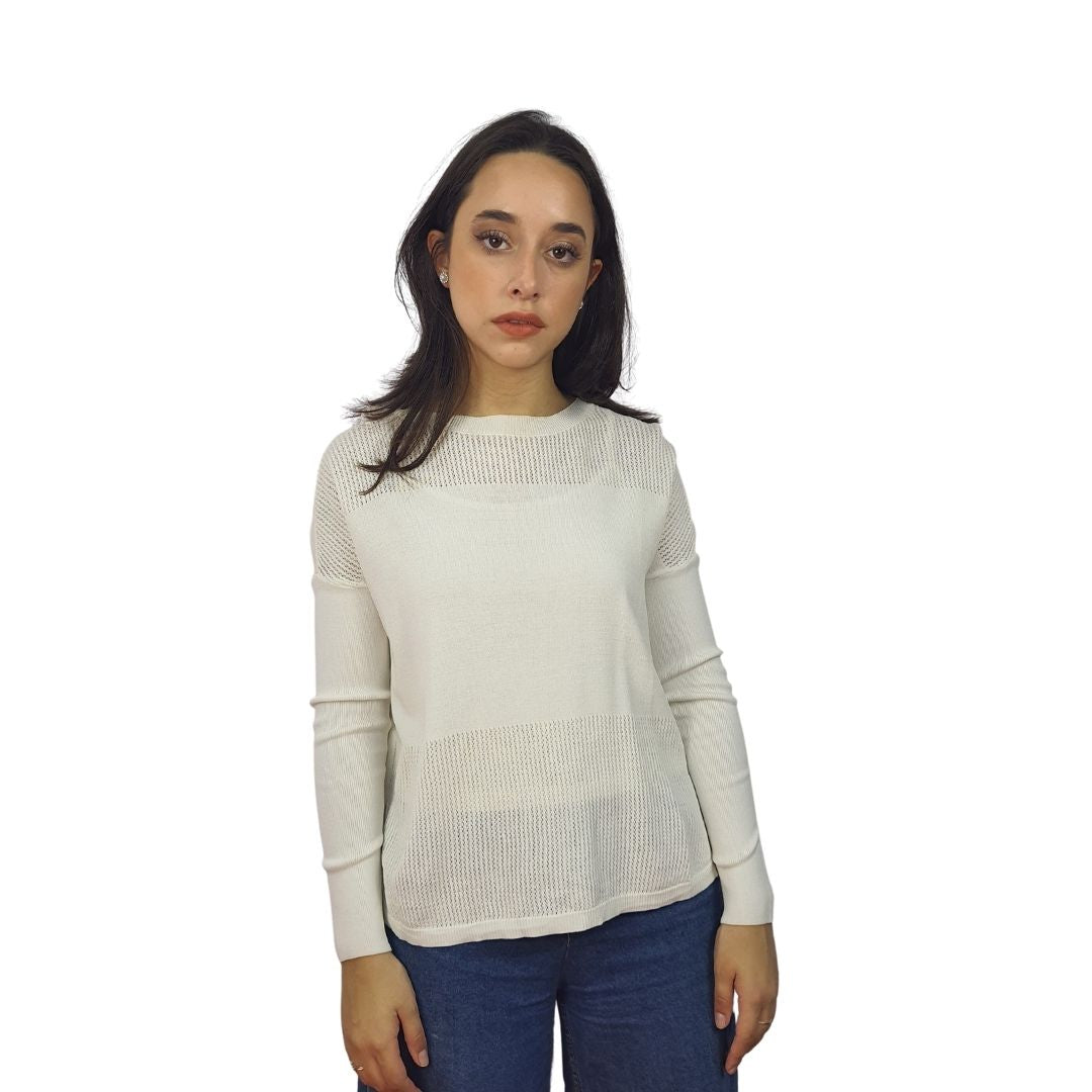 Sweater Vero Moda Blanco Style MIRA L/S KNIT(NL)