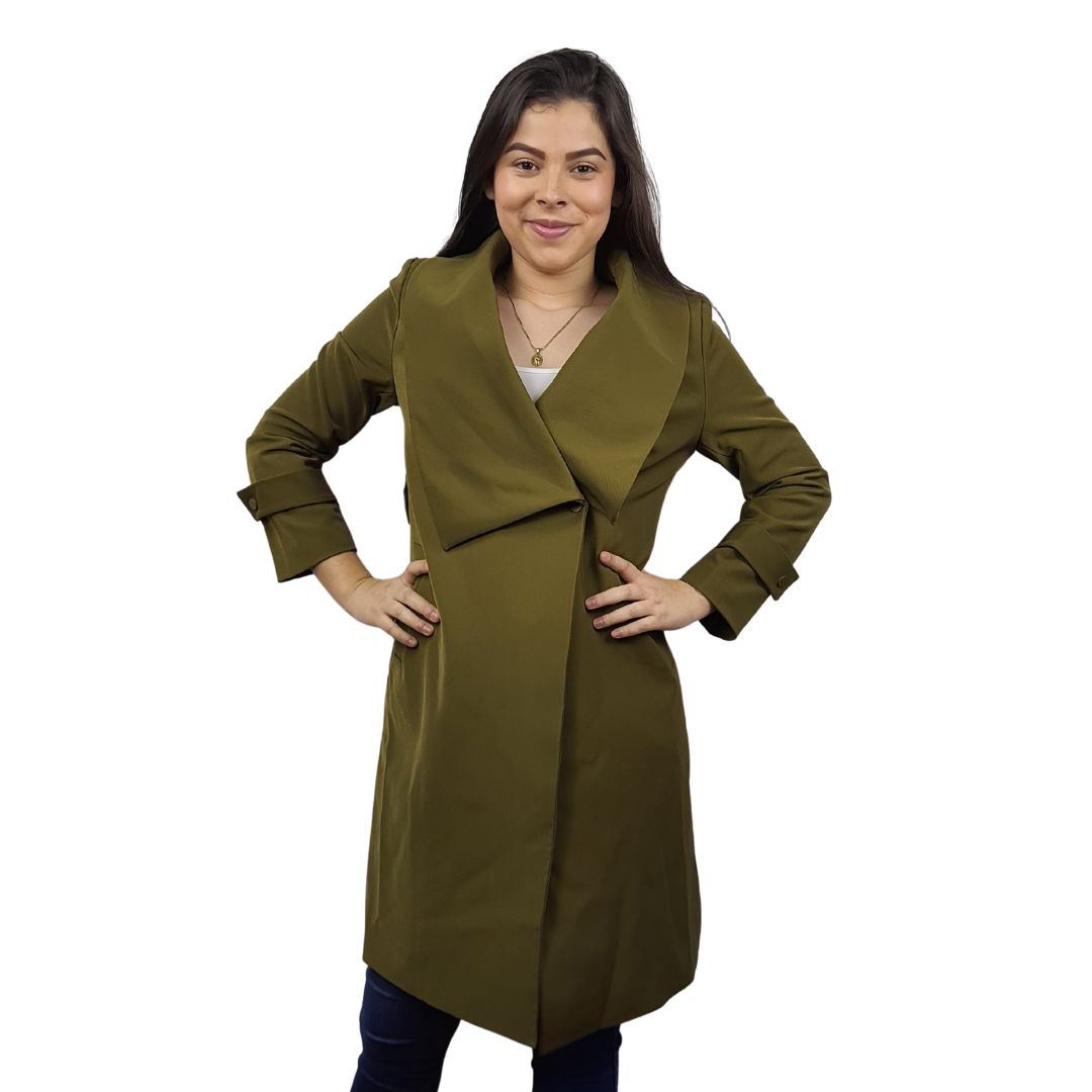 Blazer Vero Moda Verde Militar Style STRING L/S COAT(VMC-NC)