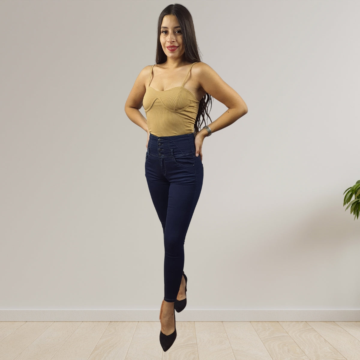 Jeans Vero Moda Azul Oscuro Style JADE IVAN HW X-SLIM JEANS(UM)