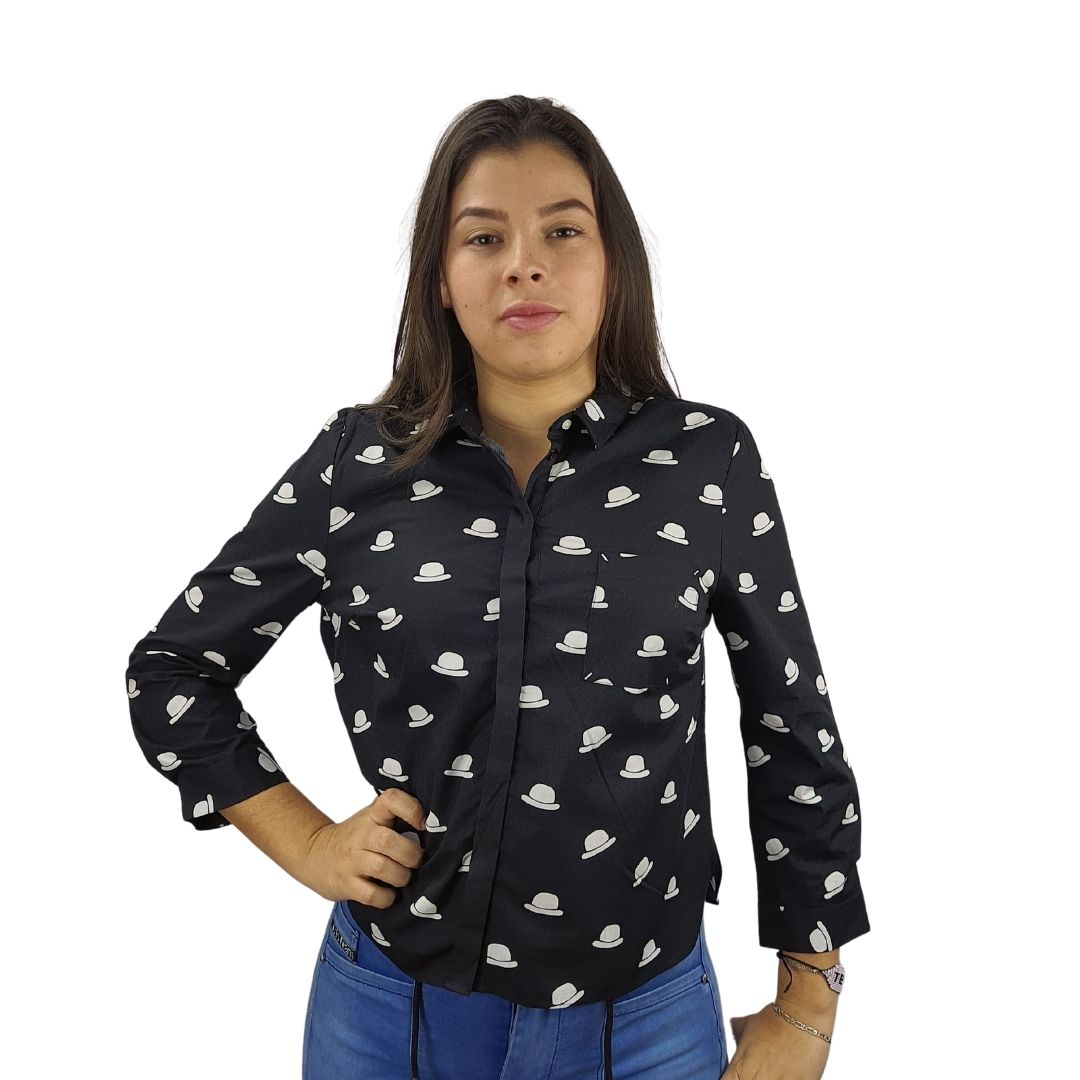 Blusa Vero moda Negro Style TEMPHA HEAT 3/4 SHIRT(PM-CT-2)