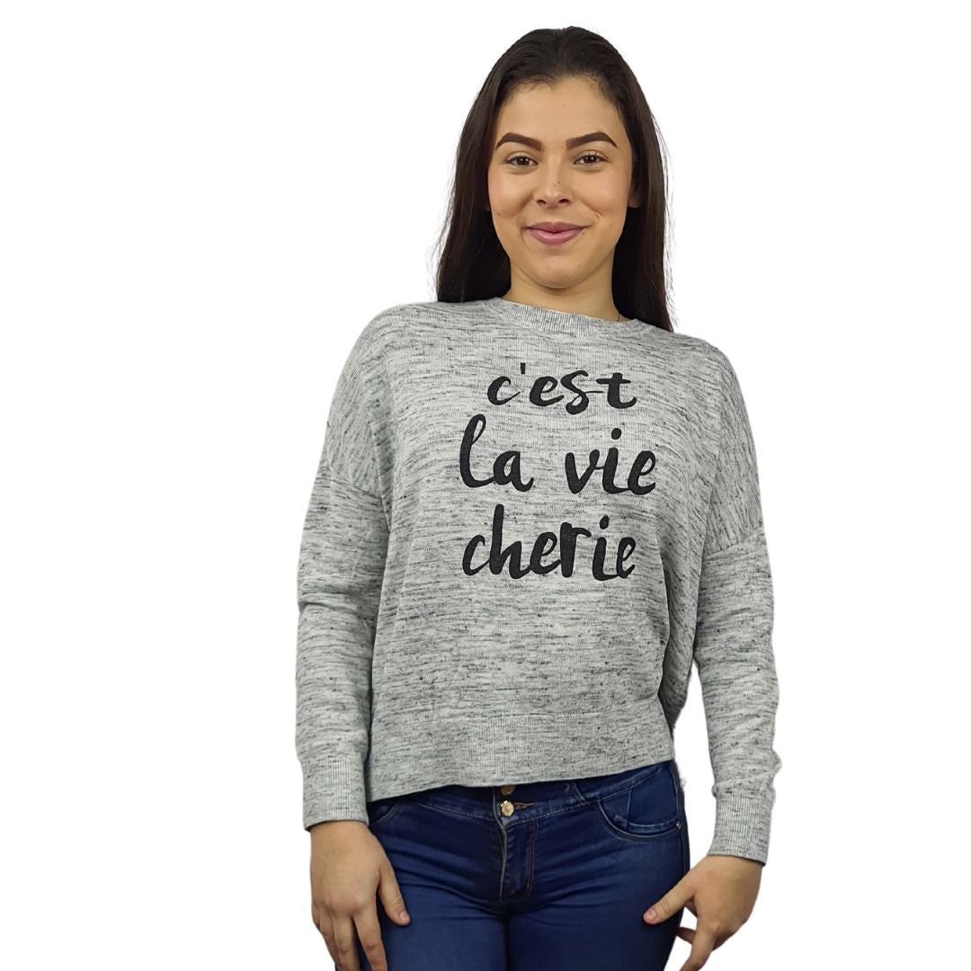 Sweater Vero Moda Gris Style EDDY L/S KNIT(RN)