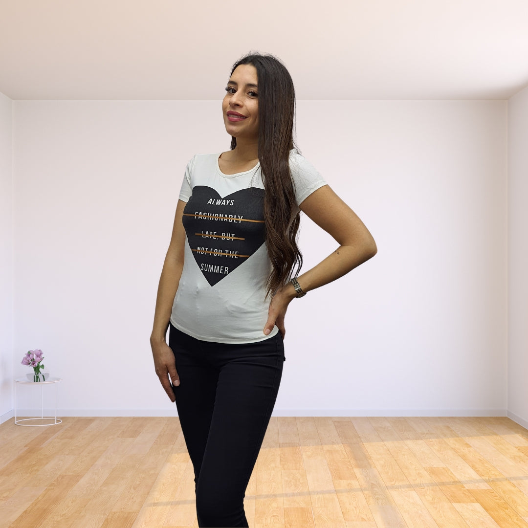 Polera Vero Moda Blanco Style KIRA S/S TOP(NL)