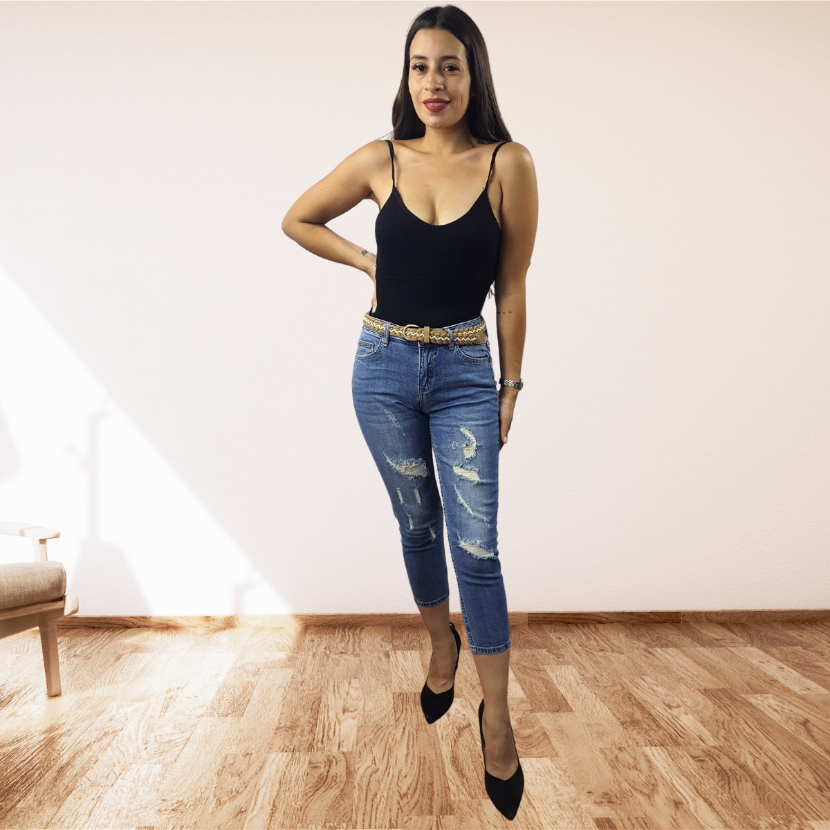 Jeans Vero Moda Azul Claro Style TAMMY 9/10 BOYFRIEND JEANS(MM)-OR