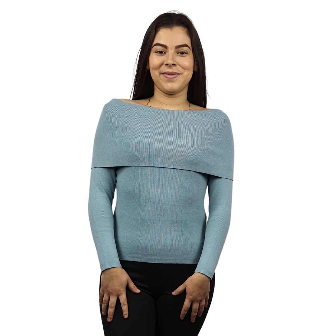 Blusa Vero Moda Azul Claro Style EMILY 9/10 KNIT(BT)