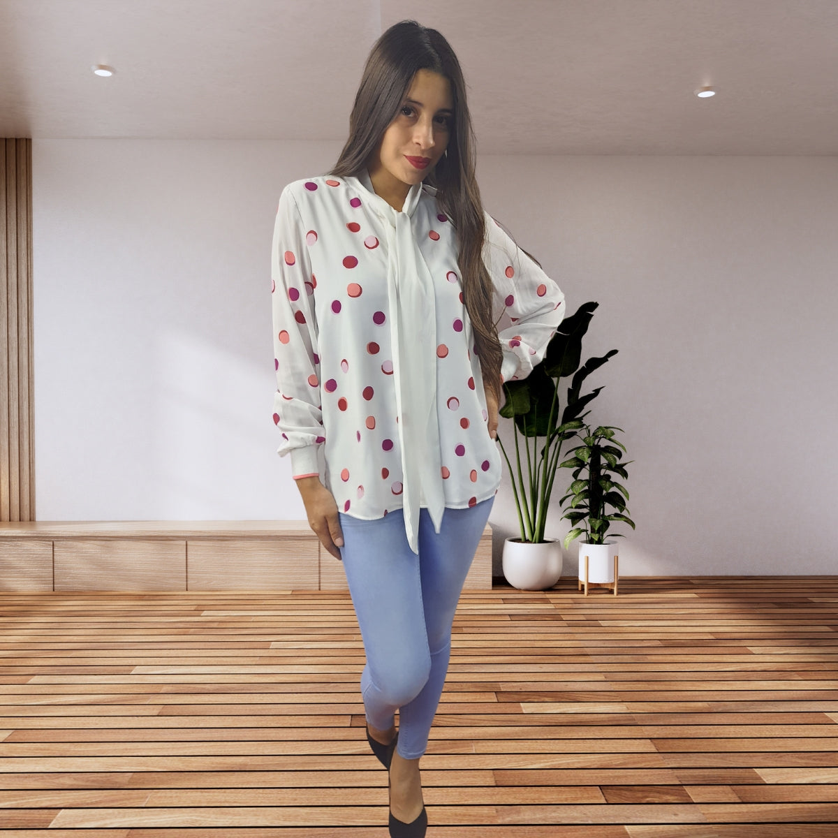 Blusa Vero Moda Rosado Style JAYEN PAD L/S SHIRT(PF)