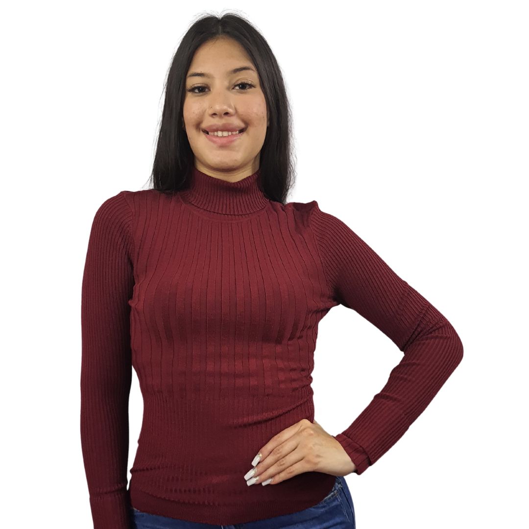 Blusa Vero Moda Burdeo Style MIND L/S KNIT(VMC-BT)