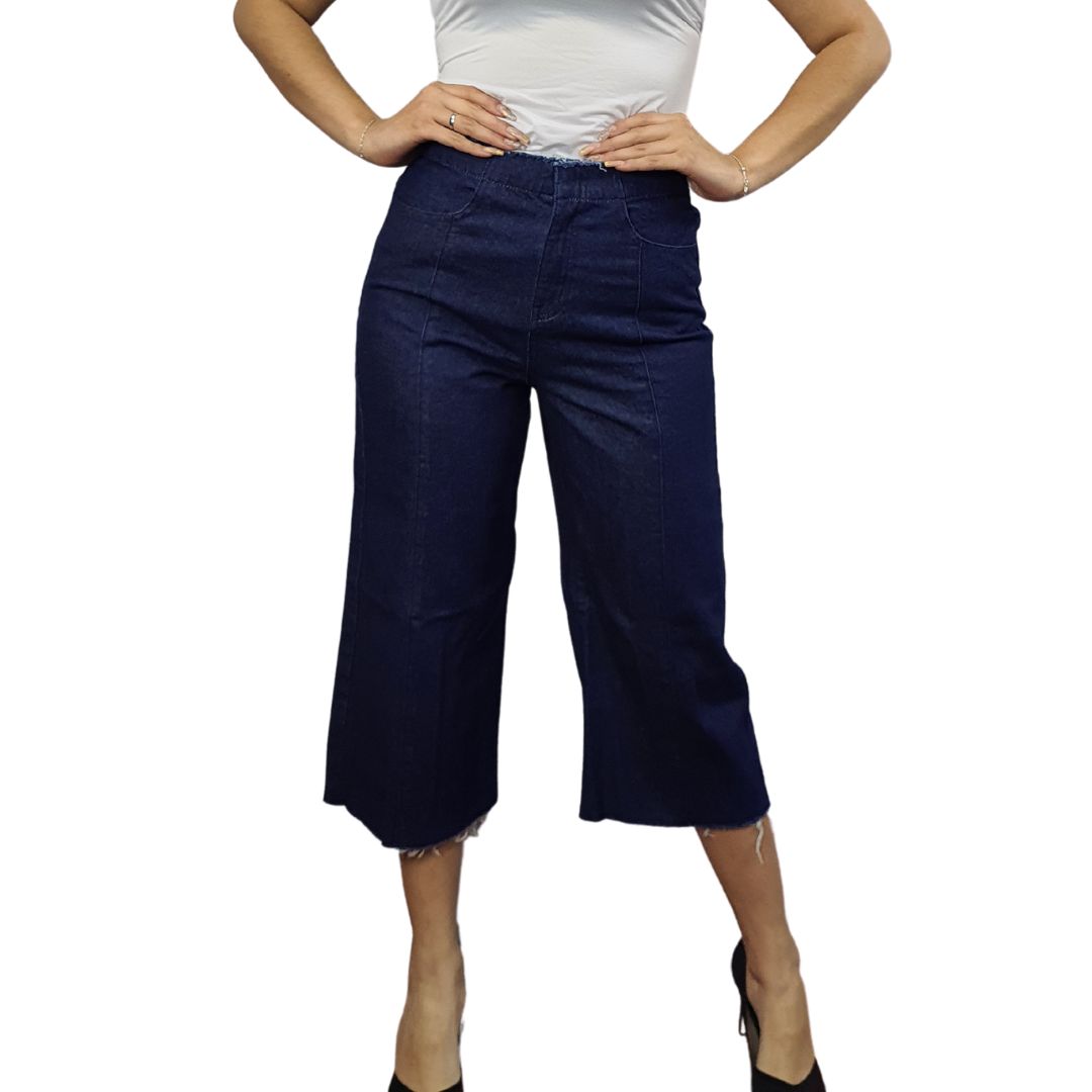 Pescador Vero Moda Azul Oscuro Style FOX 7/8 HW LOOSE JEANS(RN)