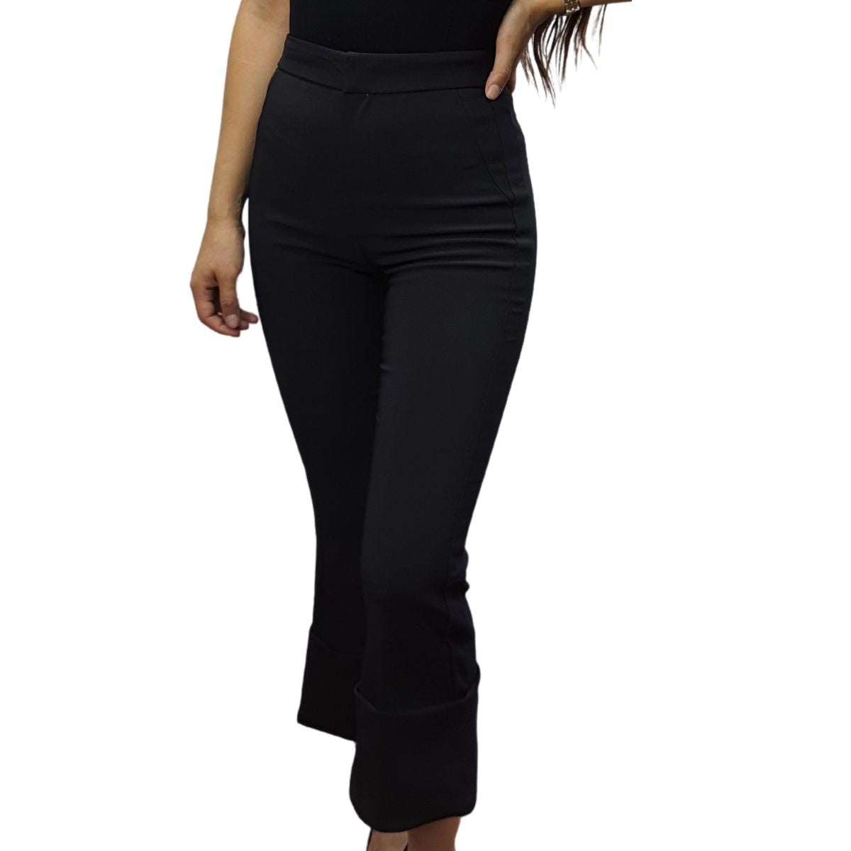 Pantalon Vero Moda Negro Style FASHION FLIP 7/8 S/B PANTS(NC)