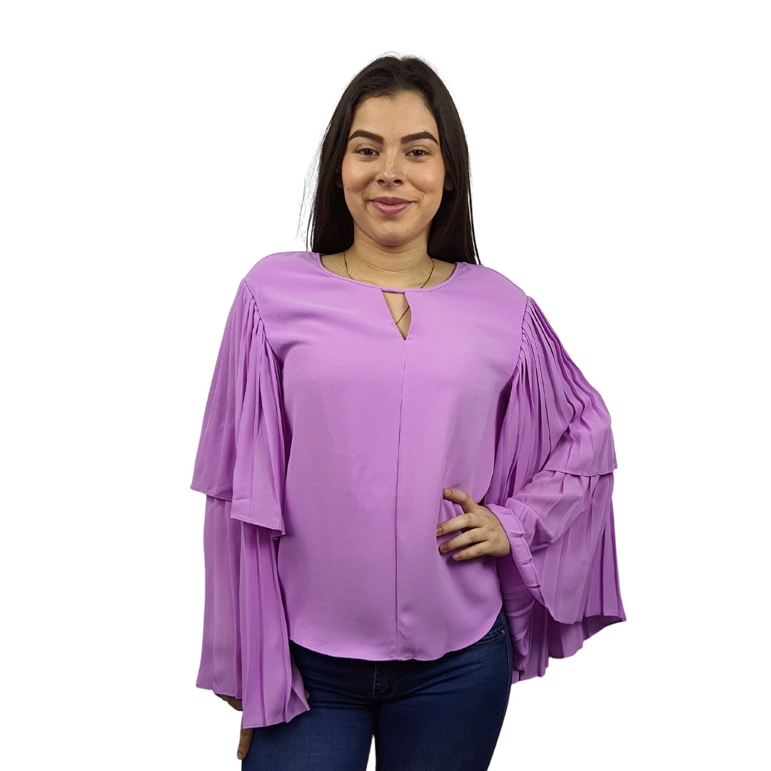 BLusa Vero Moda Lila Style DEBRA L/S WOVEN TOP(VMC-PF)