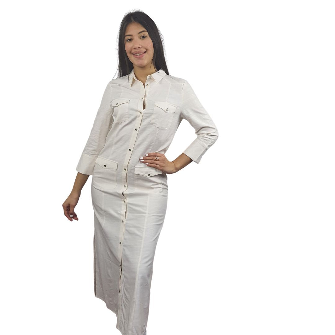 Vestido Vero Moda Rosado Claro Style TUTTLE 3/4 LONG SHIRT(PM-ET-3)