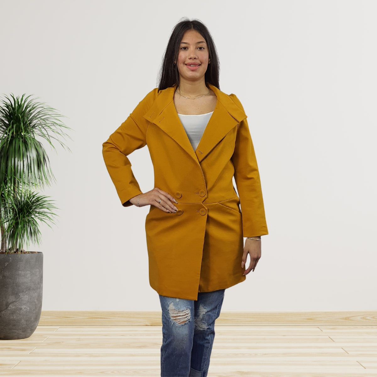 Blazer Vero Moda Mostaza Style PINKO SWEAT(BN-EC-2)