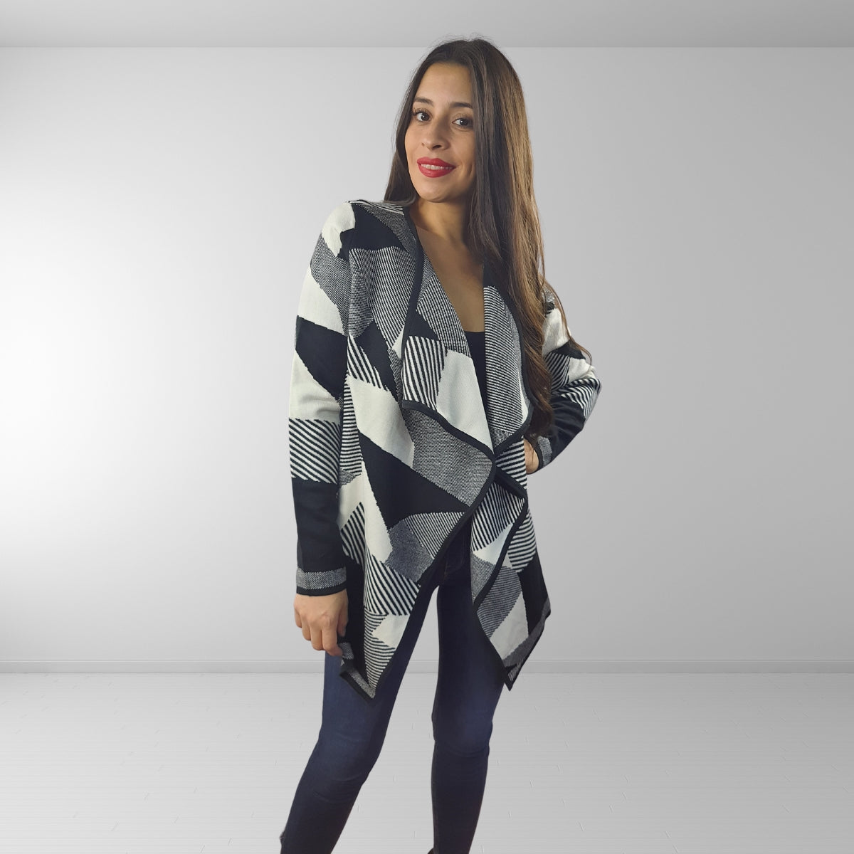 Tapado Vero Moda Negro Style LURY SQUARE NASH L/S KNIT CARDIGAN(VMC-M