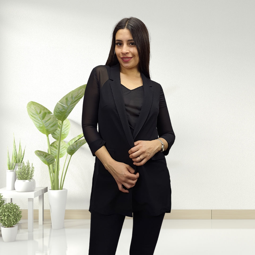 Blazer Vero Moda Negro Style DELI 3/4 BLAZER(MP)