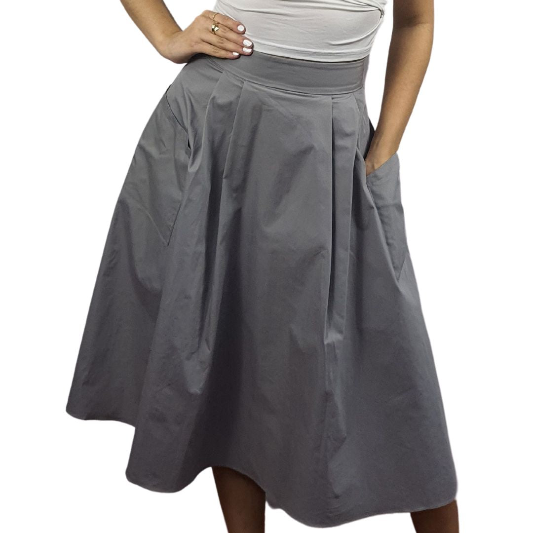 Falda Vero Moda Gris Claro Style DANA MIDI SKIRT(MM)