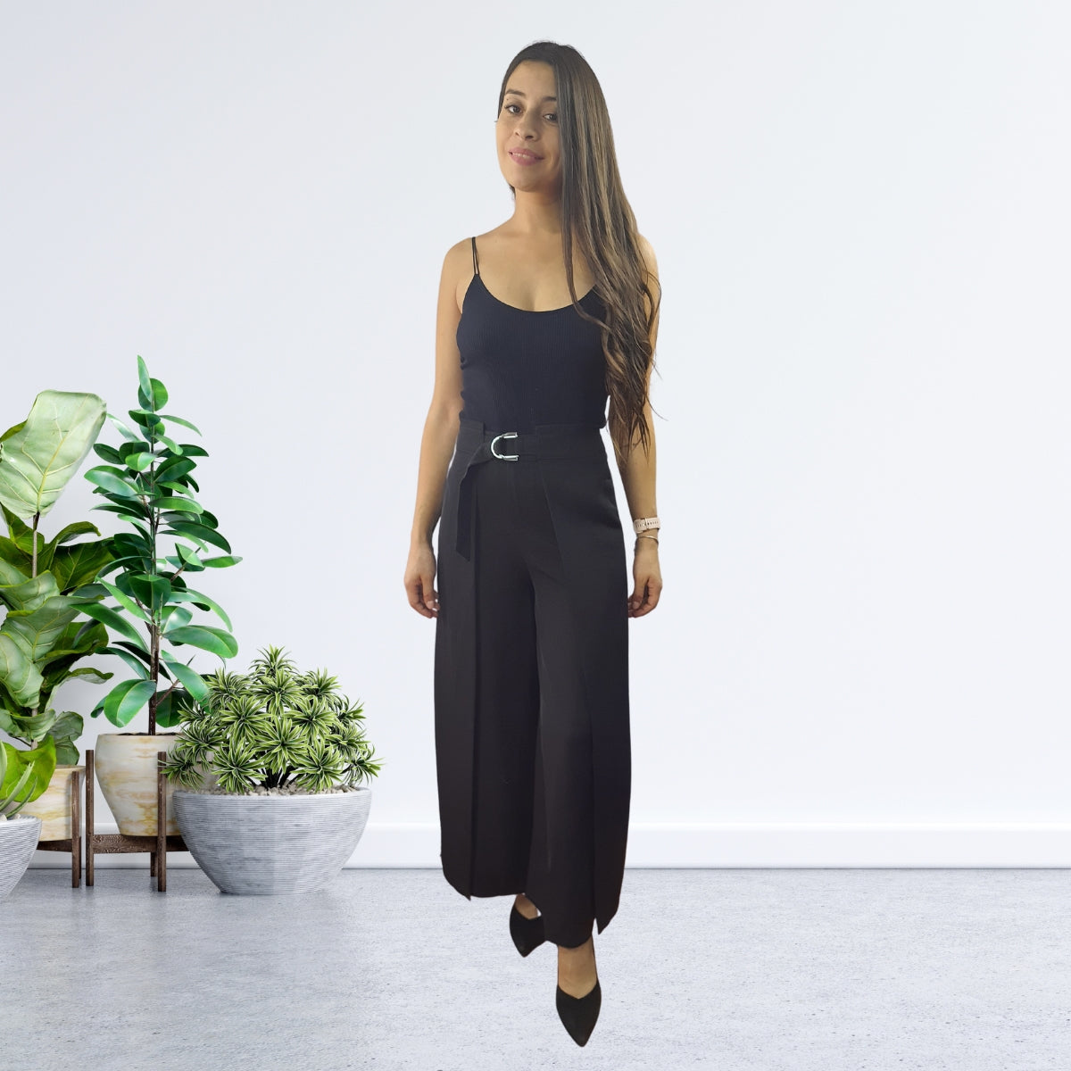 Pantalon Vero Moda Negro Style FLAVOURED WIDE PANTS(RN)