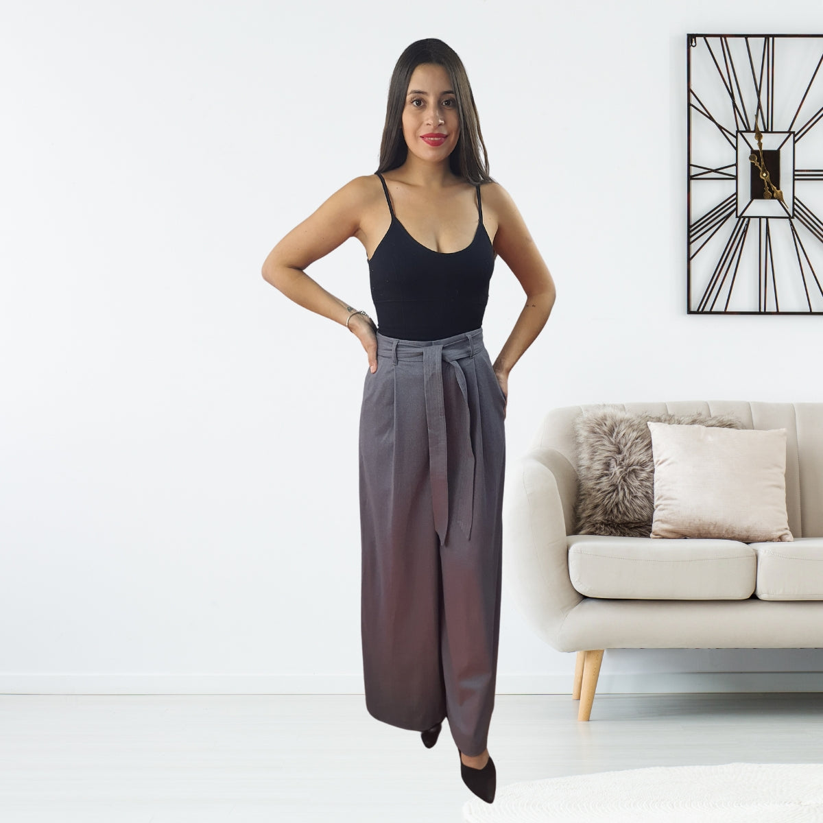 Pantalon Vero Moda Gris Style LISAIA NEW LOOSE PANTS(VMC-RN)