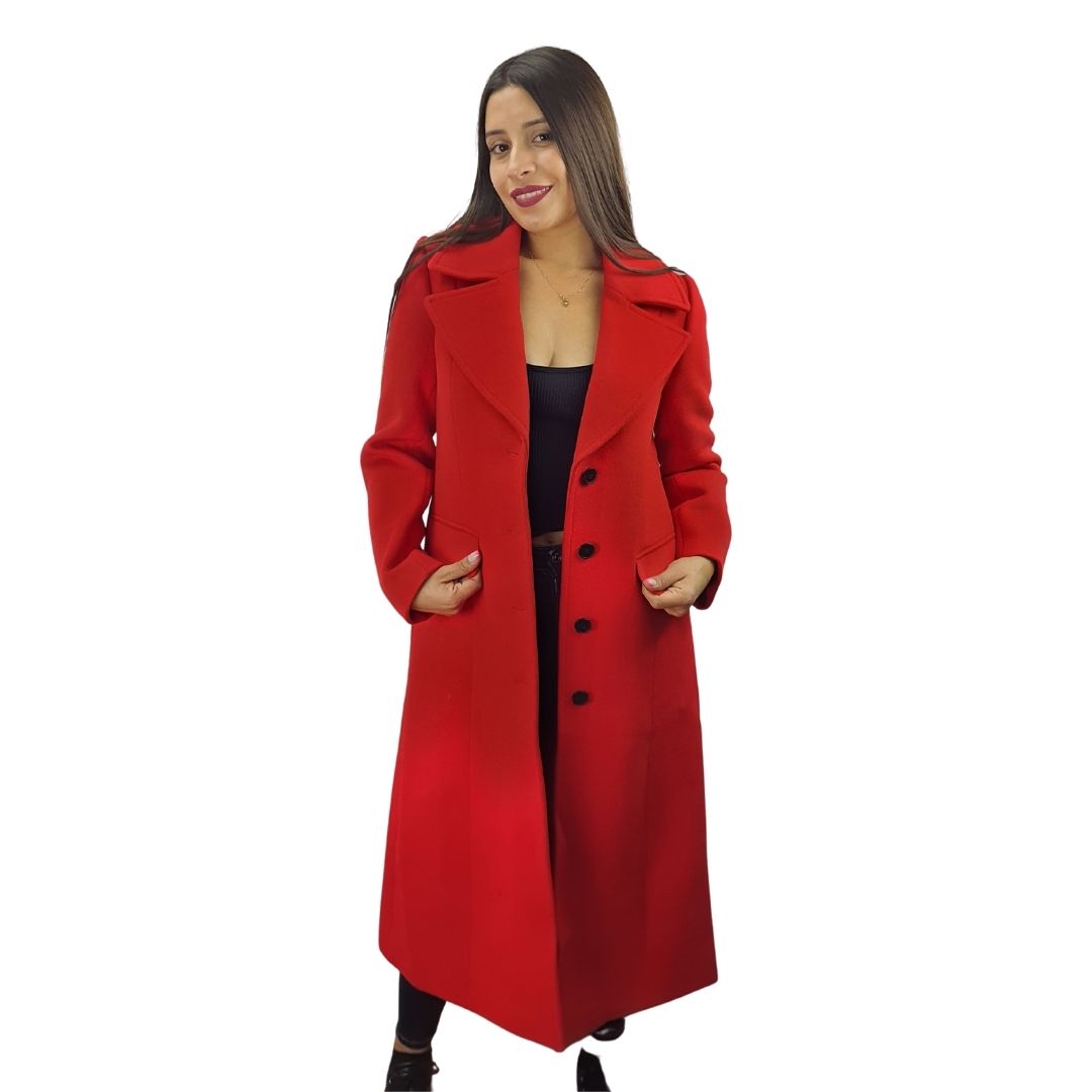 Blazer Vero moda Rojo Style KEY L/S WOOL COAT(LL)