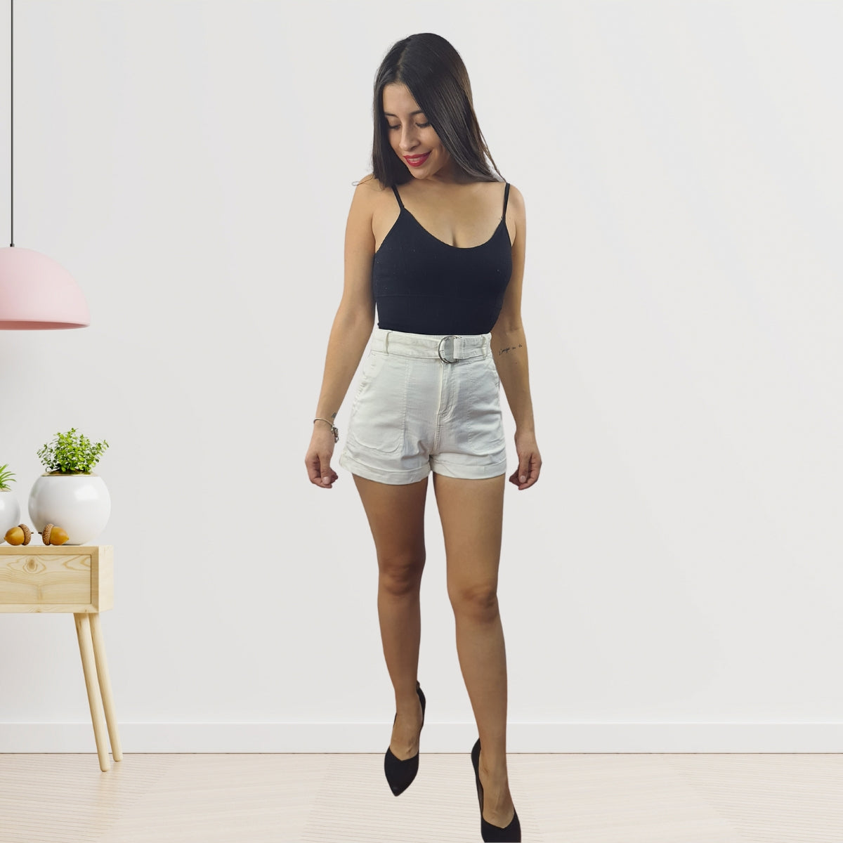 Short Vero Moda Blanco Style EXTERIOR HW DENIM SHORTS(FL)