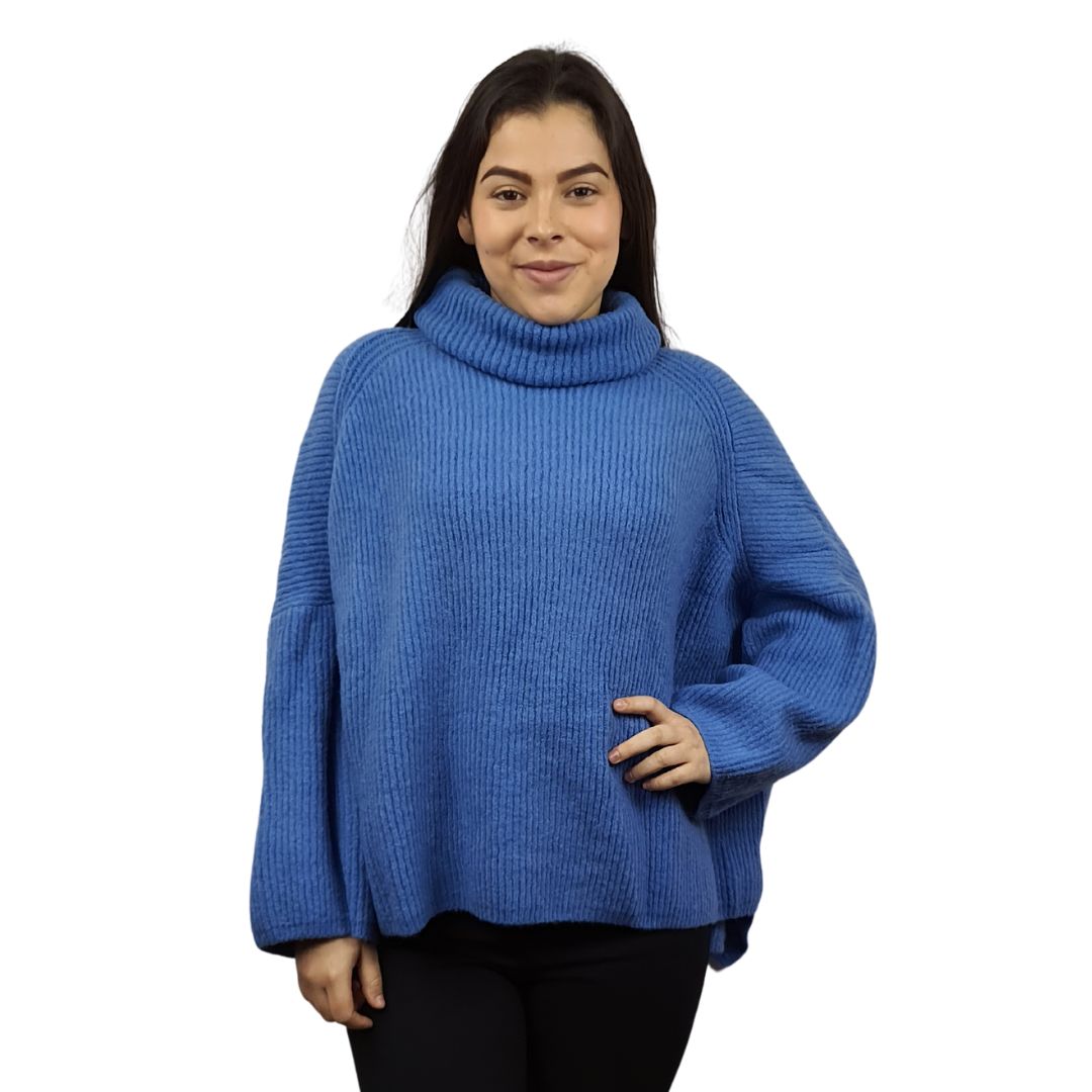Sweater Vero Moda Azul Style SANDY L/S KNIT(VMC-UR)