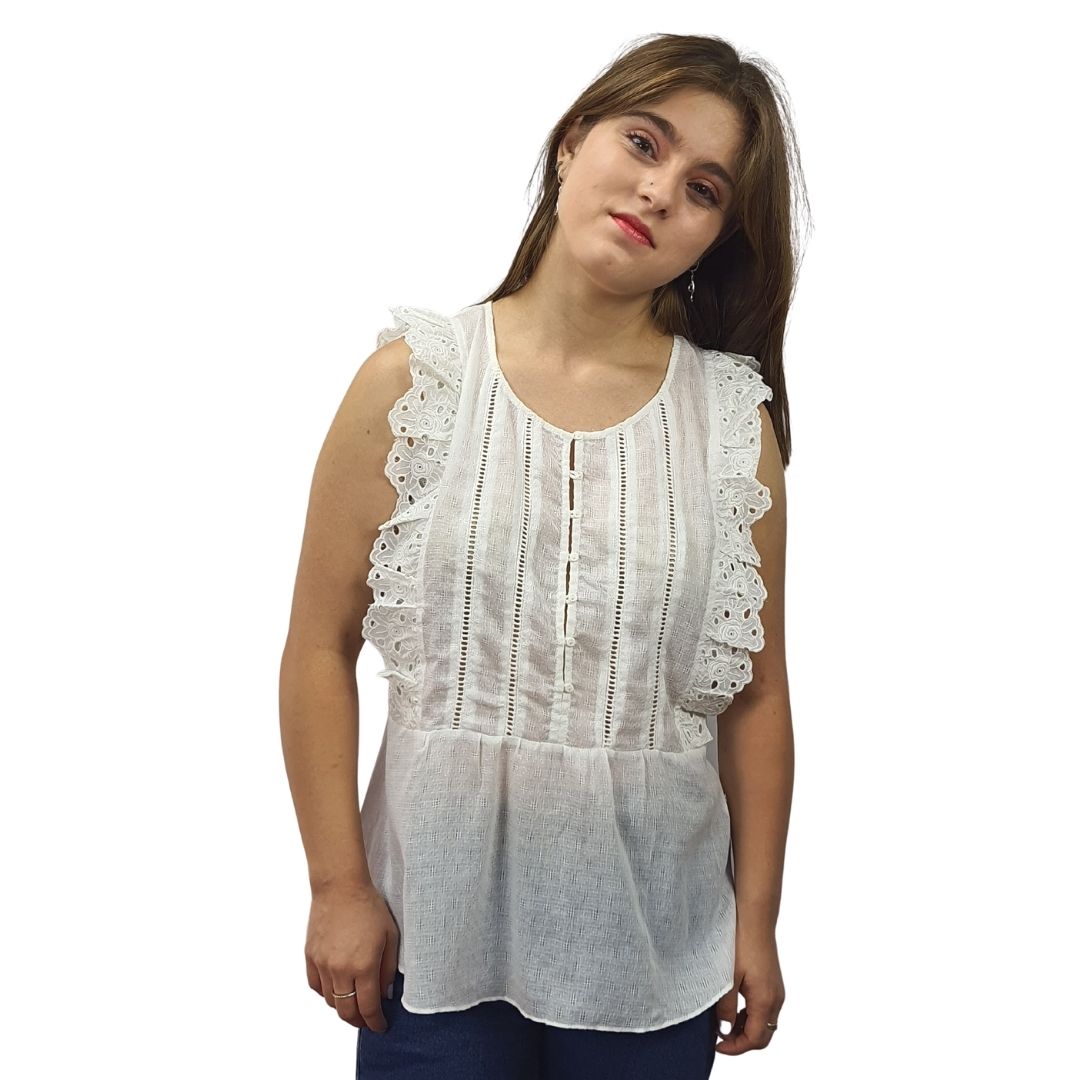 Blusa Rapsodia Top Fulton Blanco