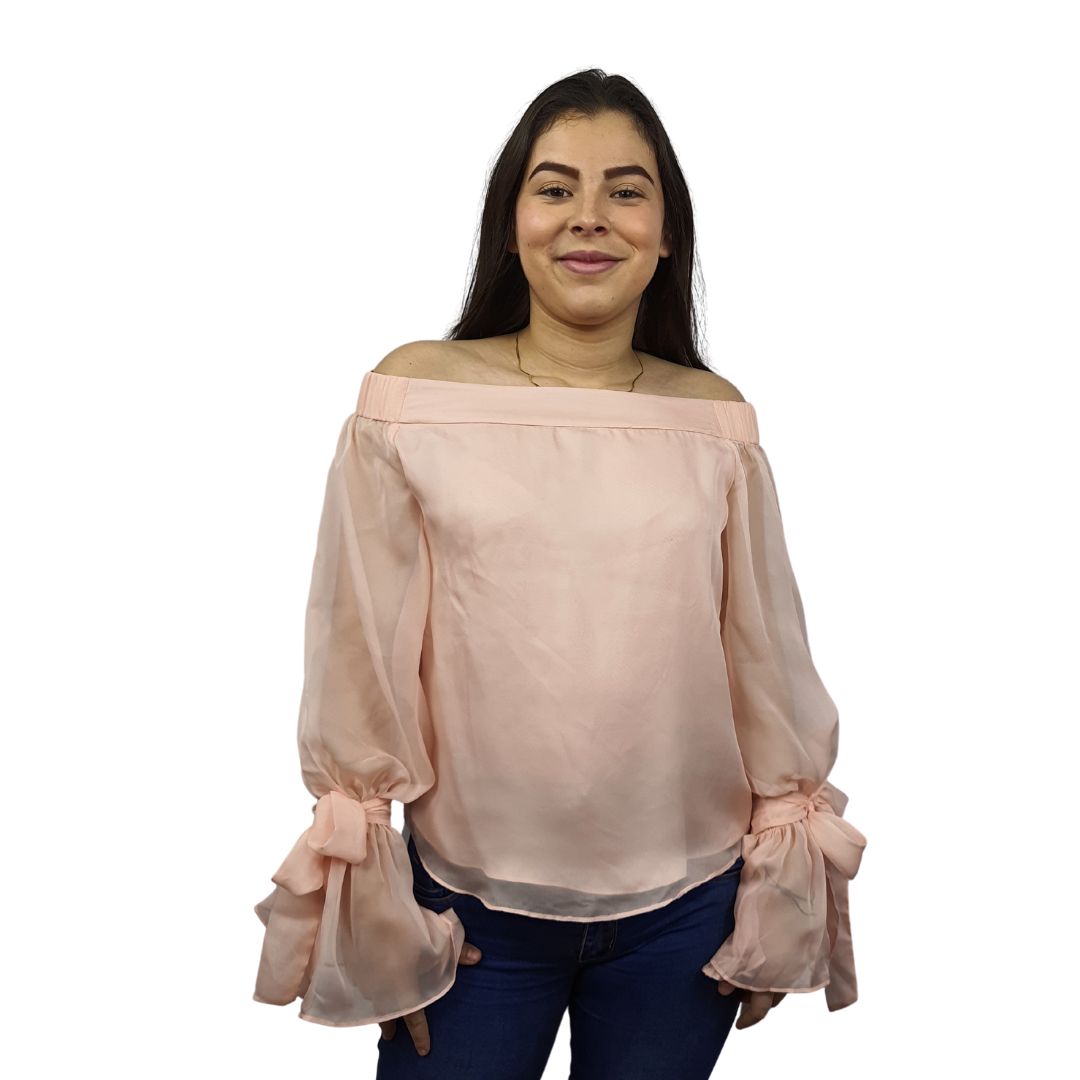 Blusa Vero Moda Rosado Style VIVIAN L/S WOVEN TOP(VMC-DR)