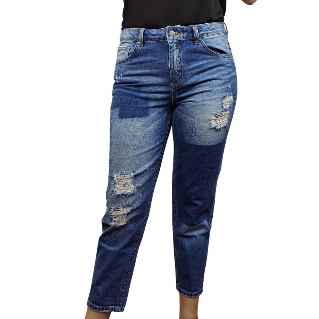 Jeans Vero Moda Azul Claro Style ALEXIA 9/10 BOYFRIEND JEANS(PM-CT-2)
