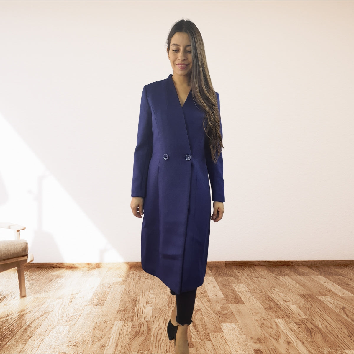Blazer Vero Moda Azul Oscuro Style CARRIE L/S WOOL COAT(NL)