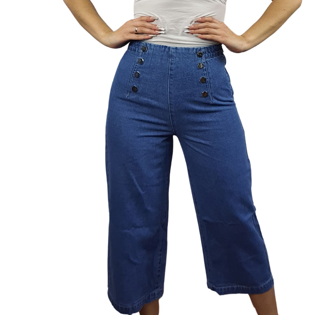 Jeans Vero Moda Azul Style CHOICE BUILD 7/8 HW LOOSE JEANS-OR