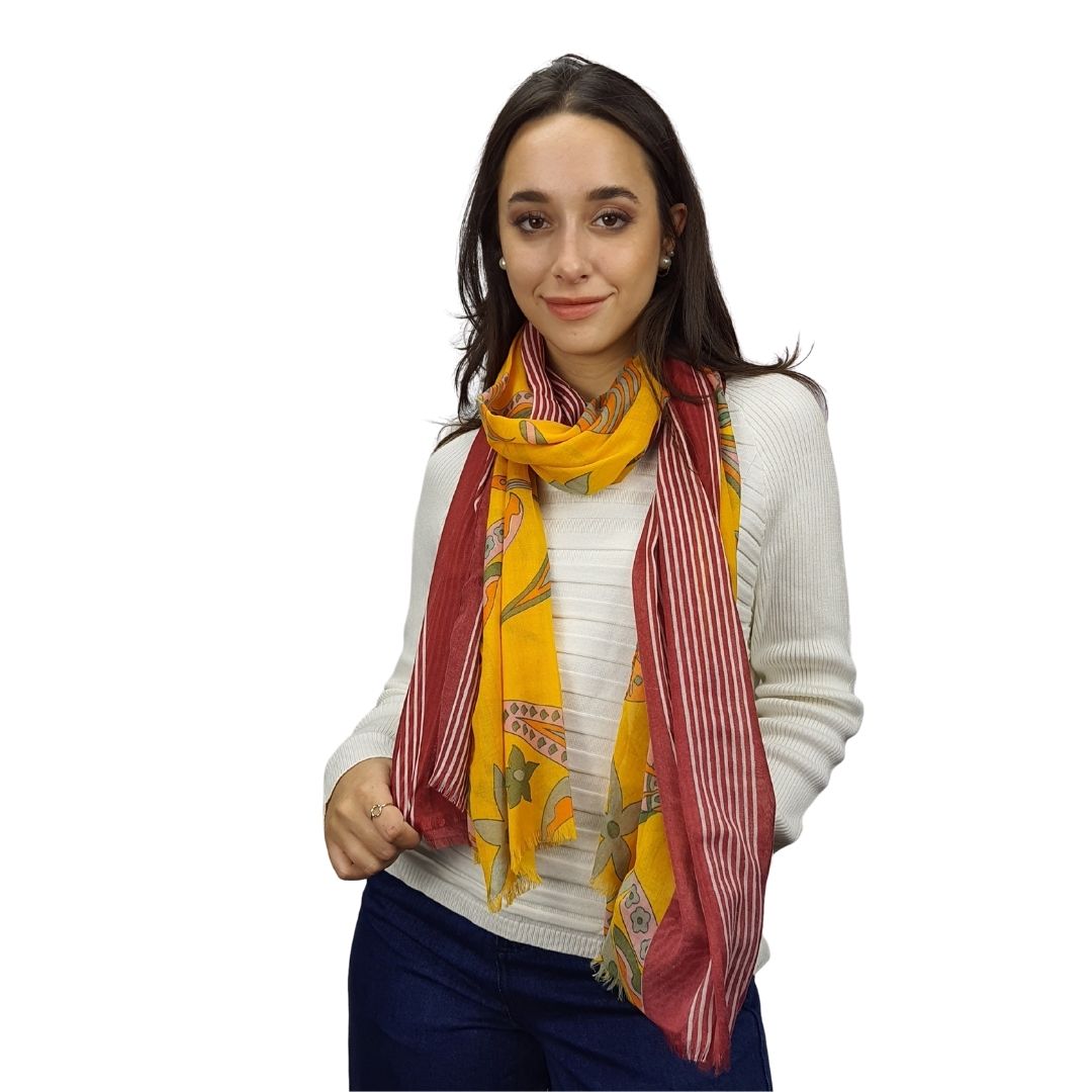 Pashmina Bufanda Rapsodia Skylar Mix Rojo