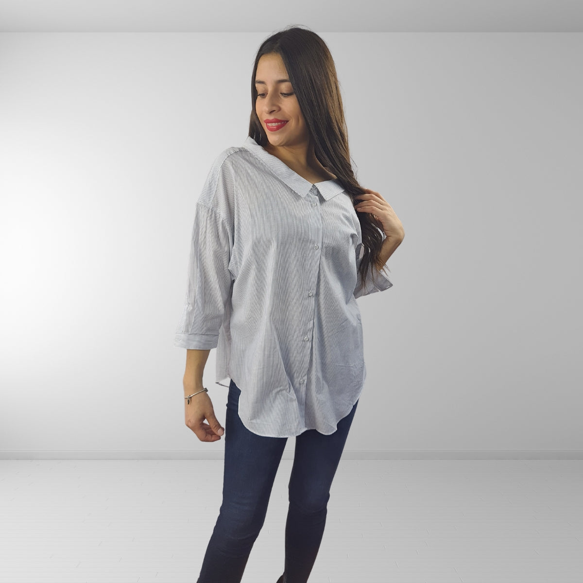Blusa Vero Moda Azul Style SURPRISE 3/4 SHIRT(TP)