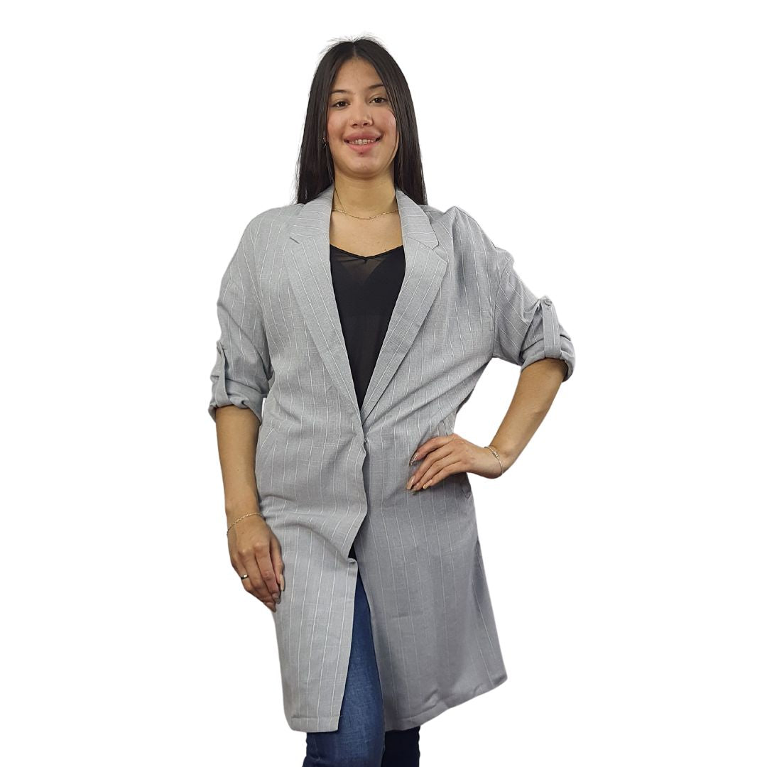Blazer Vero Moda Gris Claro Style ROSE 3/4 BLAZER(VMC-PM-ET-3)